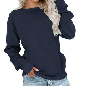 Abercrombie & Fitch Women's Navy and Blue Vintage Sweater